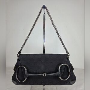 Gucci Horsebit Chain cloth handbag